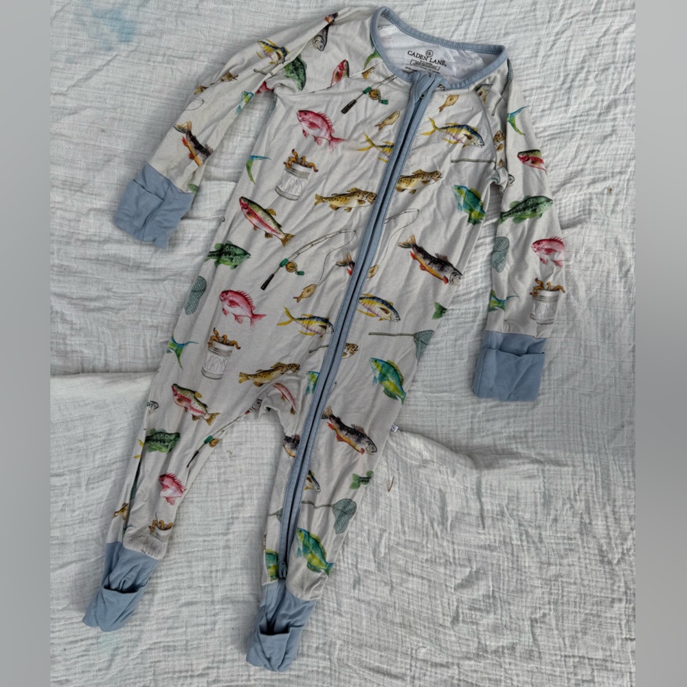 Caden Lane Colorful Fish Print Baby Sleeper